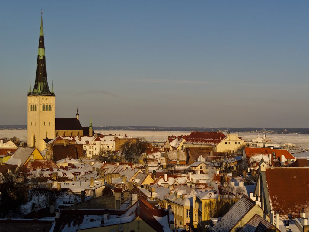 Roofs of Tallinn, View from Observation Platform on Toompea Hill.